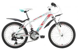 Велосипед FURY Nami 20 белый/розовый/голубой