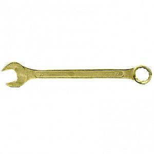 Ключ комбинированный, 27 мм, желтый цинк Сибртех