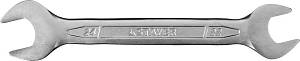 Рожковый гаечный ключ 22 x 24 мм, STAYER 27035-22-24