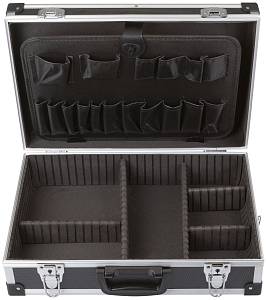 Ящик для инструмента пластиковый усиленный алюминием (43 x 31 x 13 см) черный FIT