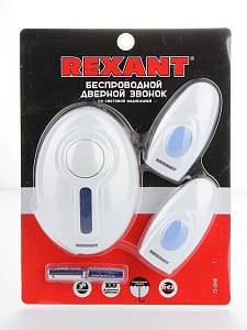 Rexant 73-0040 RX-4 Беспроводной дверной звонок с 2я кнопками вызова и со световой индикацией